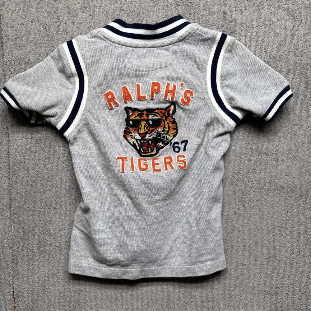 polo ralph lauren boy 2t Ralphs Tigers Mesh Shirt School Church Embroidered‎